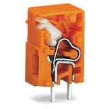 Stackable PCB terminal block push-button 2.5 mm² orange