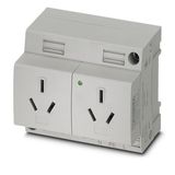 Double socket Phoenix Contact EO-I/UT/LED/DUO 250V 10A