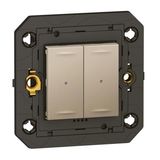 Arteor™ - BS wired light switch 2 gang with neutral Champagne