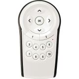 IR universal remote control, white/black