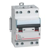 DX³6000 10kA high inlet and low outlet screw circuit breaker 4P 400~ - 16A - curve D - for optimized HX³ comb