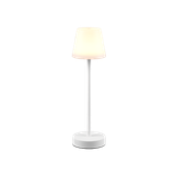 Martinez LED outdoor table lamp matt white rechargeable