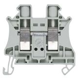 Terminal, screw terminal, through-type terminal, 6 mm², gray Terminal block connection technology for various industrial