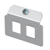 MTM 2F  Beam plate, with 2 x holes fig. type F, Stainless steel, material 1.4307, A2