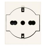 Flat 2P+E P40 Universal outlet white