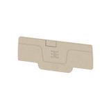 End plate (terminals), 65.7 mm x 2.1 mm, dark beige