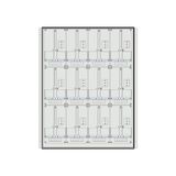 Meter box insert 3-rows, 12 meter boards / 25 Modul heights