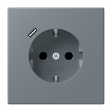 SCHUKO socket with USB type C LC4320H LC1520-18C251
