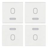 Four half-buttons 1M O symbol white