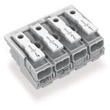 Lighting connector push-button, external without ground contact white