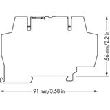 Relay module Nominal input voltage: 48 VDC 1 changeover contact gray