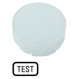 Button lens, raised white, TEST