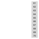 labeling plate, front, 61-70, termi...