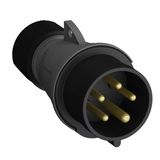 Industrial Plugs, 3P+N+E, 7 hour, Red, IP44, 30A, 277/480V, UL/CSA approved and CE compliant