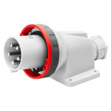 90° ANGLED SURFACE MOUNTING INLET - IP67 - 2P+E 63A 380-415V 50/60HZ - RED - 9H - MANTLE TERMINAL
