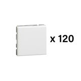 Switch or two-way switch 10AX 250V~ Mosaic Easy-Led 2 modules - white pack of 120