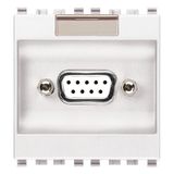 9P SUB D socket connector white