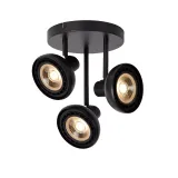 SENSAS Ceiling spot.-Black-Ø25,8-3xGU10 (ES111)