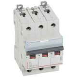 DX³6000 10kA high inlet and low outlet screw circuit breaker 3P 400V~ - 2A - curve C - for traditional HX³ comb