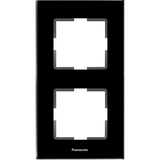 Karre Plus Accessory Glass - Black Two Gang Frame