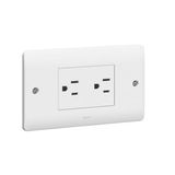 Socket outlet Synergy - 2 gang unswitched SASO - 15 A - 127 V~ - white