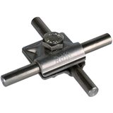 MV clamp StSt (V4A) f. Rd 10mm w. hexagon screw