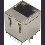 RJI RJ45 jack 10/100Mbit vert. LED gn/ye