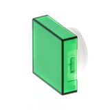 Pushbutton, illuminated, square, IP40, green A16 2026B