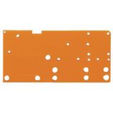 End plate snap-fit type 1.5 mm thick orange