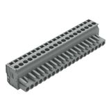 1-conductor female connector, angled CAGE CLAMP® 2.5 mm² gray