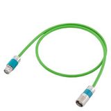 Signal cable extension for base 6FX8002-2CN20-XXXX SPEED-CONNECT connector M17 (3x 2x 6FX8002-2CN24-1AA6