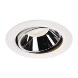 NUMINOS® MOVE DL XL, Indoor LED recessed ceiling light white/chrome 4000K 20° rotating and pivoting