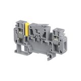 D6/10,SNBTB1, SCREW CLAMP, TERMINAL BLOCK, TEST DISCONNECT WITH BLADE, GREY, 10X82X43.7MM