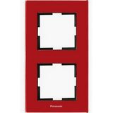 Karre Plus Accessory Glass - Maroon Two Gang Frame
