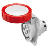 10° ANGLED FLUSH-MOUNTING SOCKET-OUTLET HP - IP66/IP67 - 3P+E 16A 380-415V 50/60HZ - RED - 6H - SCREW WIRING