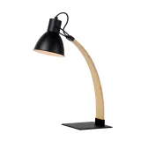 CURF Desklamp E27/60W Plywood-Metal Black