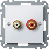 Socket for audio connection, polar white, system M