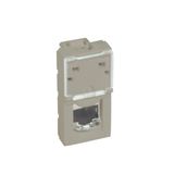 Arteor CAT 6 STP Shielded RJ45 Socket 1 Module Champagne