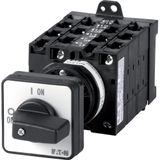 Step switches, T3, 32 A, rear mounting, 6 contact unit(s), Contacts: 12, 45 °, maintained, With 0 (Off) position, 0-4, Design number 15145