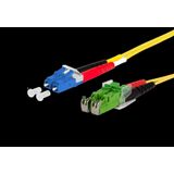 OpDAT patch cord LC-D/E2000-D APC OS2, 1.0 m