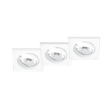 Jura recessed spotlight GU10 matt white 3-pack square