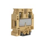 Screw terminal block 50mm2, 1-level, beige color, CBD series