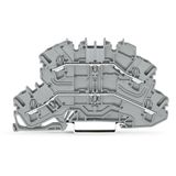 Double-deck terminal block Through/through terminal block same profile