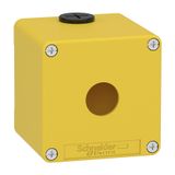 Harmony XAP, XB2 SL, Empty control station, zinc alloy, yellow, M20, 1 cut-out 22mm, 80 x 80 x 77, UL cULus