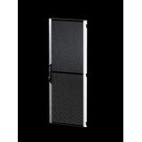Aluminium/sheet steel door, vented for VX IT, 600x2200 mm, RAL 9005