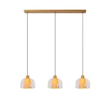 GUNHILD Pendant light-Transp.-3xE27-60W-Glass