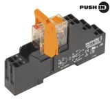 Relay module, 24 V AC, red LED, 1 CO contact (AgNi) , 250 V AC, 16 A, 