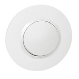 Dooxie pushbutton 6A 250V~ delivered with white round plate