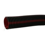 Tube conduit for pipes Ø75mm long with wire pullers for high currents - black with red stripes