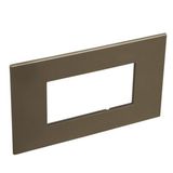 Arteor™ - Italian / US standard plate square version 4 modules - Dark Bronze